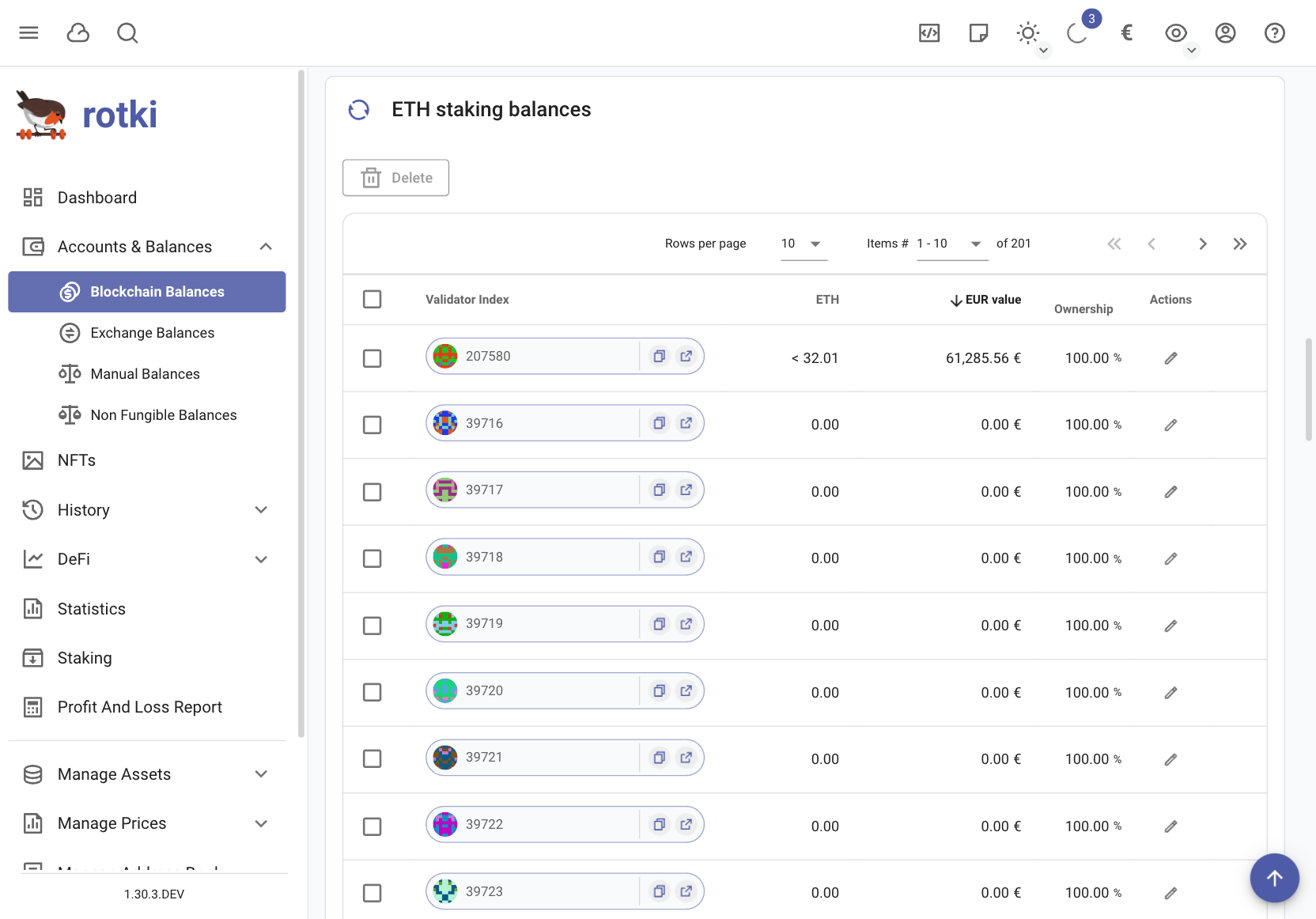 ETH2 validator balances