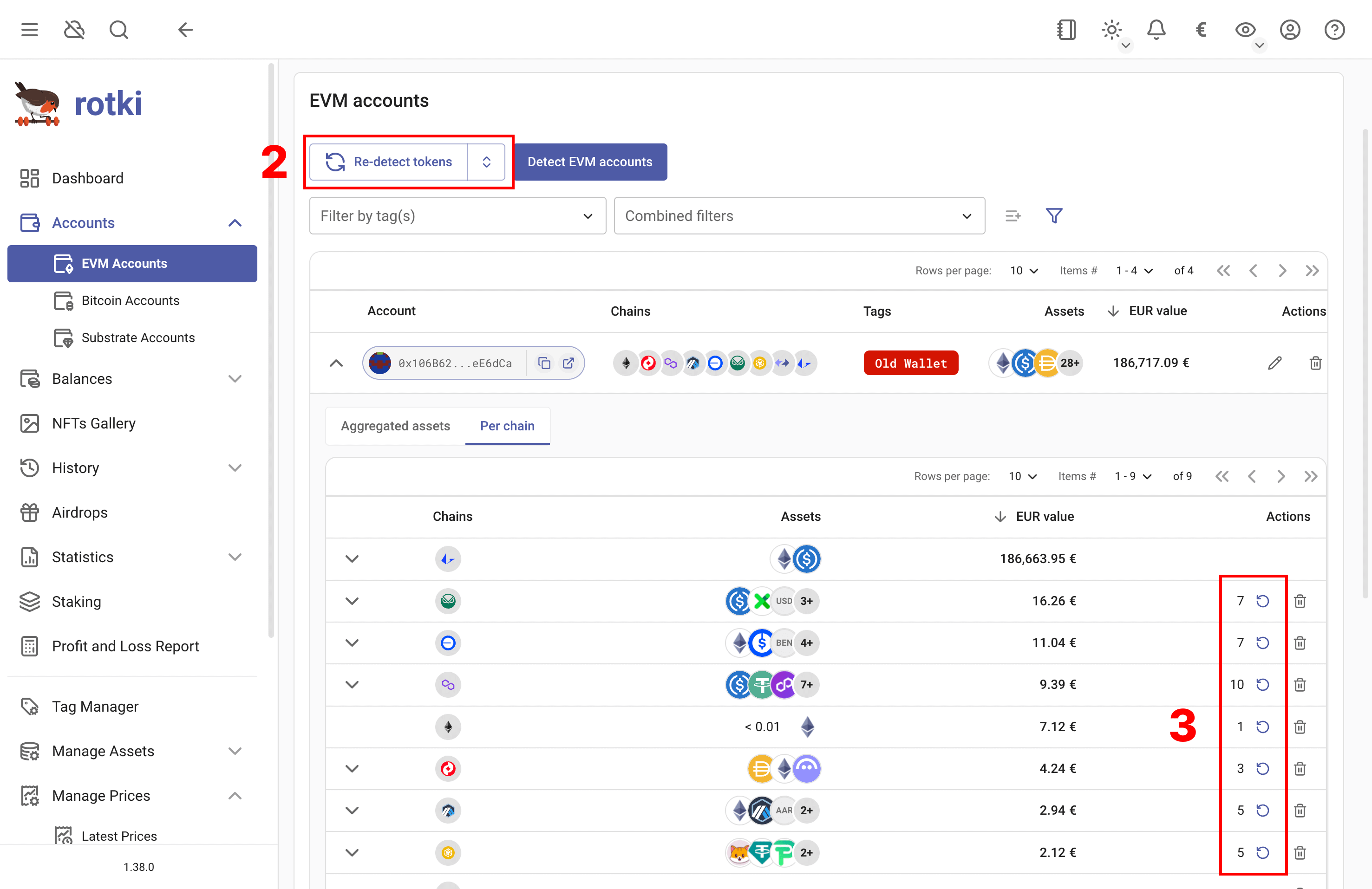 Refresh particular accounts tokens