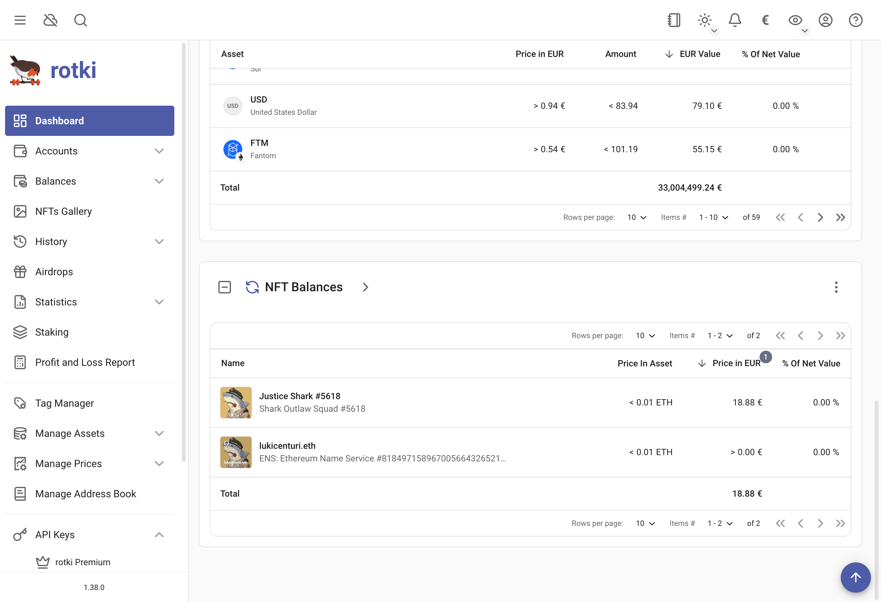 NFT Value Dashboard