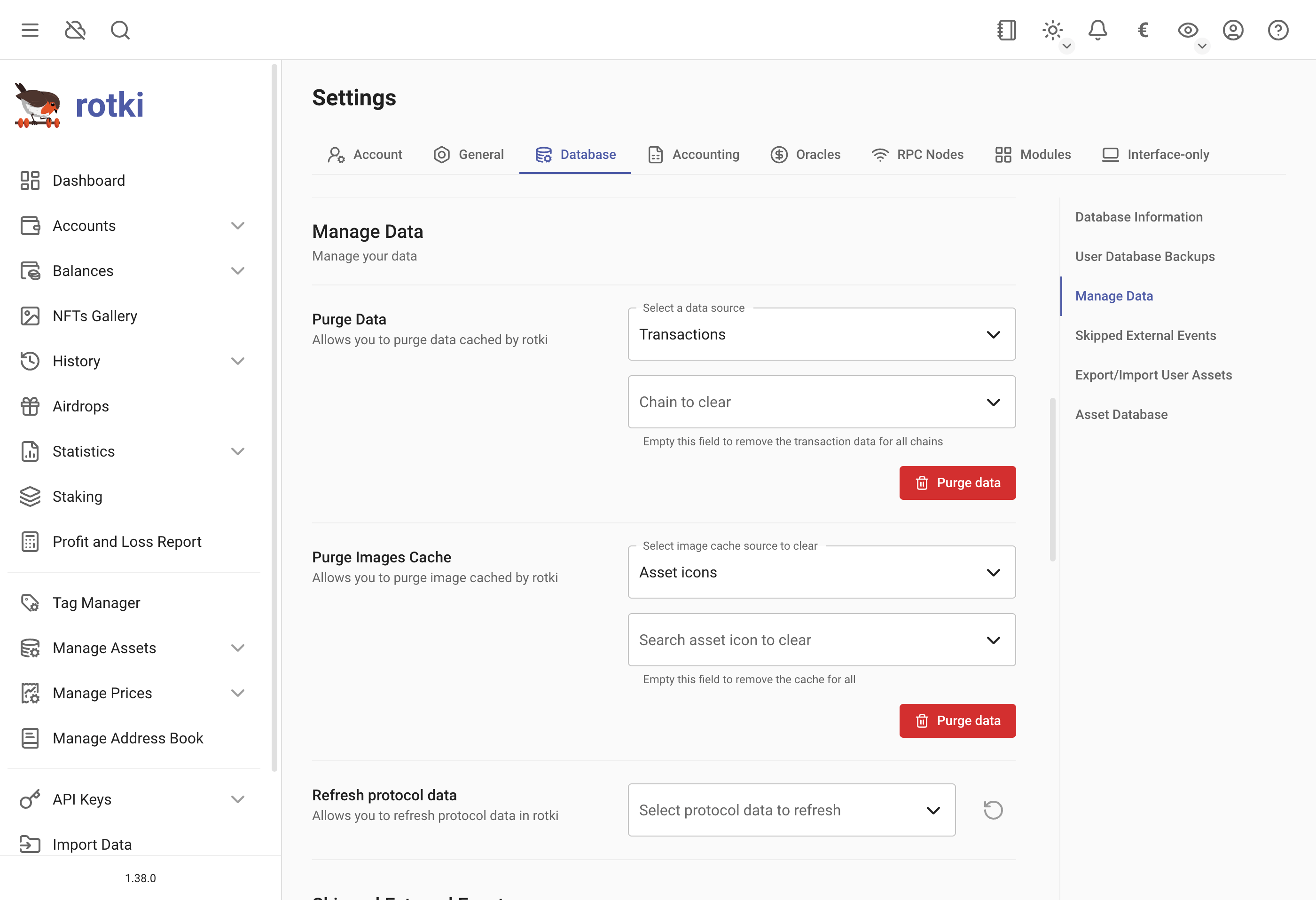 Purging user data