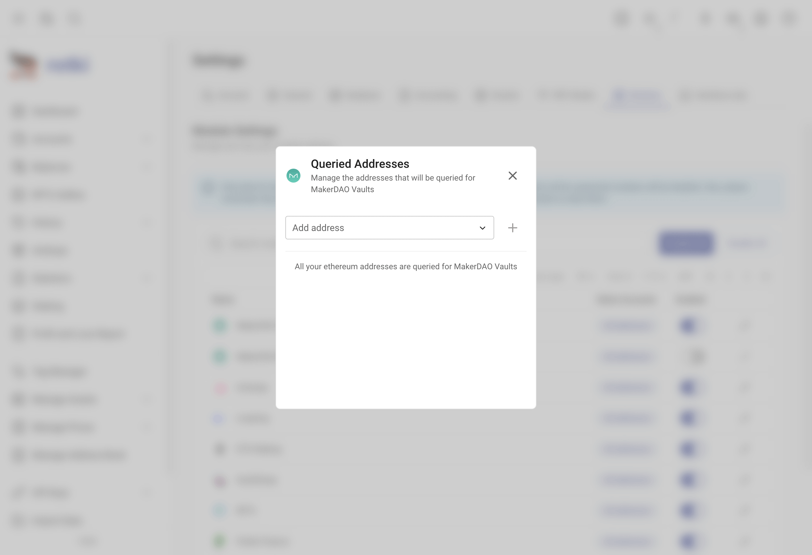 Select address for modules