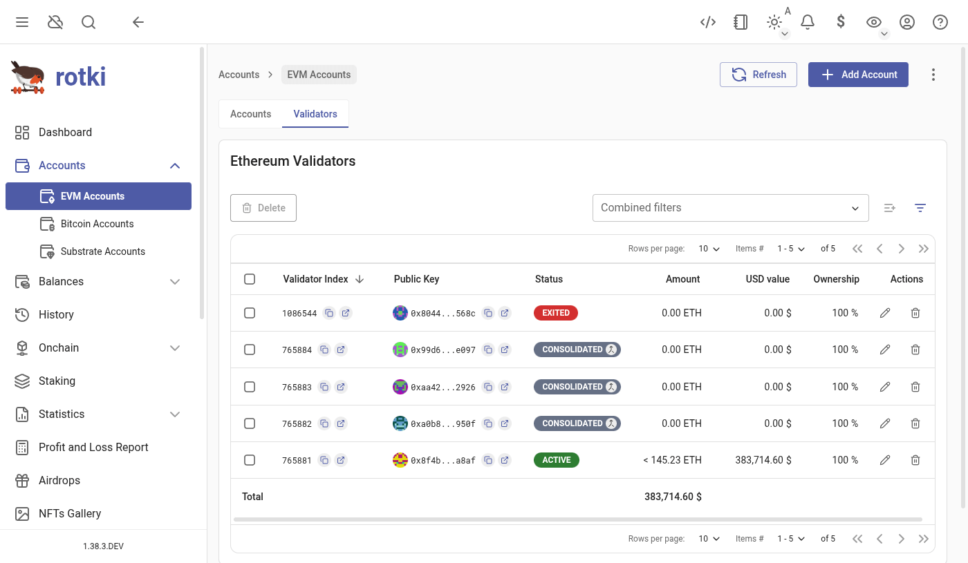 ETH2 validator balances