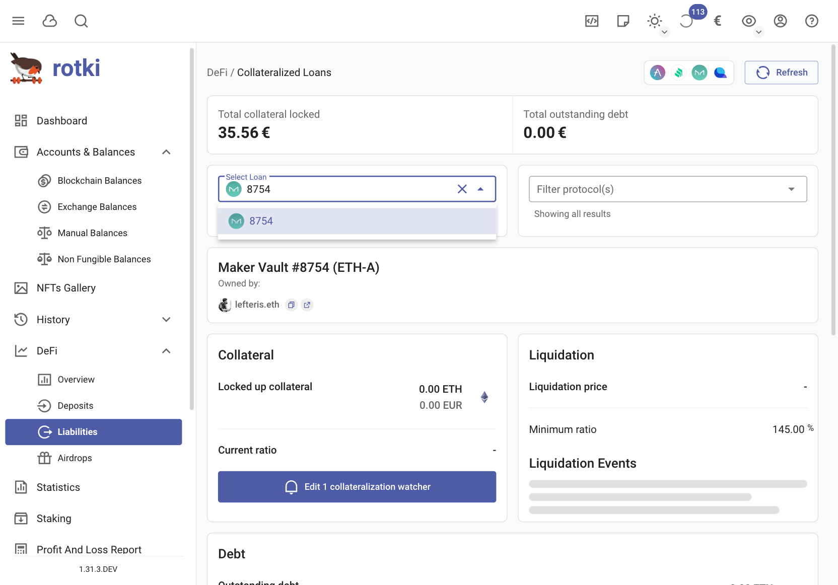 Makerdao vaults premium choose account