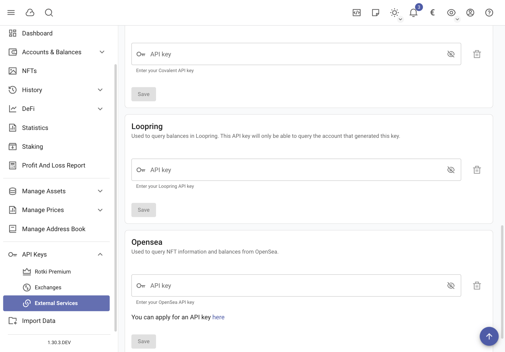 Add Loopring key