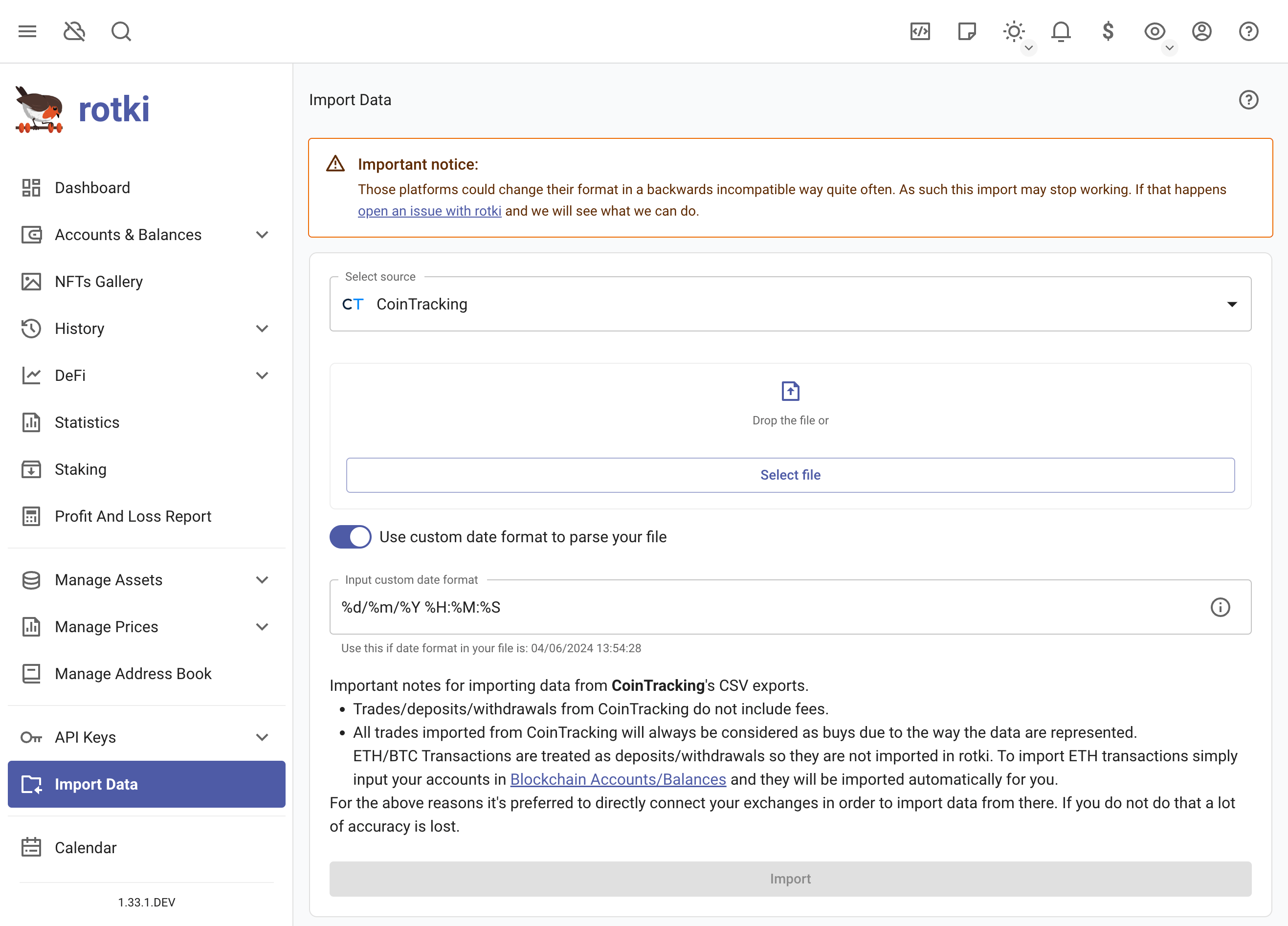 Import CSV Data