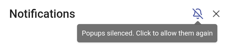 Silencing notification popups
